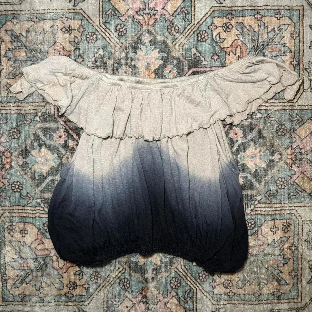Free People Ombre Ruffle Crop‎ Top (XS)